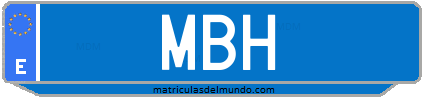 Matrícula de taxi MBH