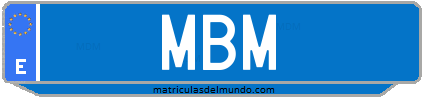 Matrícula de taxi MBM