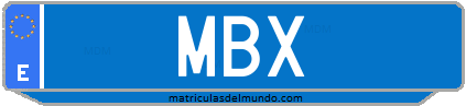 Matrícula de taxi MBX
