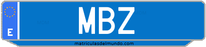 Matrícula de taxi MBZ