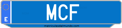 Matrícula de taxi MCF