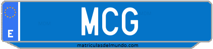 Matrícula de taxi MCG