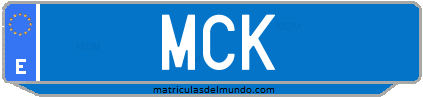 Matrícula de taxi MCK