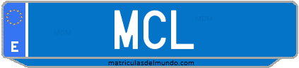 Matrícula de taxi MCL