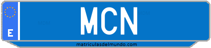 Matrícula de taxi MCN