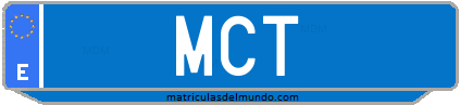 Matrícula de taxi MCT