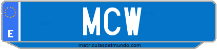 Matrícula de taxi MCW