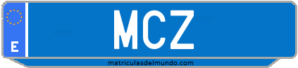 Matrícula de taxi MCZ