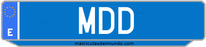 Matrícula de taxi MDD