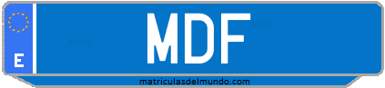 Matrícula de taxi MDF