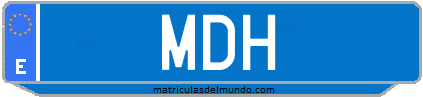 Matrícula de taxi MDH