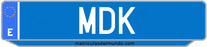 Matrícula de taxi MDK