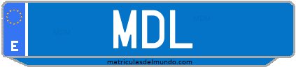 Matrícula de taxi MDL