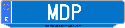 Matrícula de taxi MDP