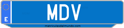 Matrícula de taxi MDV