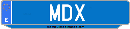Matrícula de taxi MDX