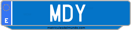 Matrícula de taxi MDY