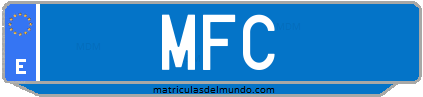 Matrícula de taxi MFC