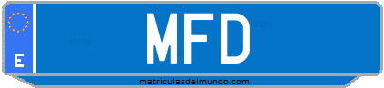 Matrícula de taxi MFD