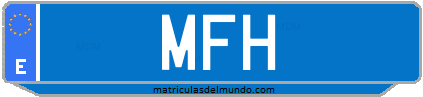 Matrícula de taxi MFH