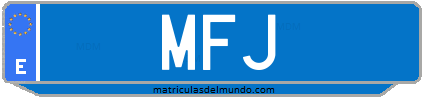 Matrícula de taxi MFJ