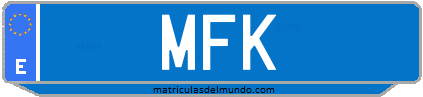 Matrícula de taxi MFK