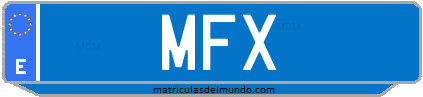 Matrícula de taxi MFX