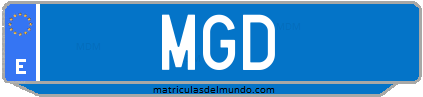 Matrícula de taxi MGD