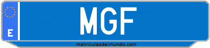 Matrícula de taxi MGF