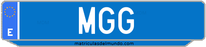 Matrícula de taxi MGG