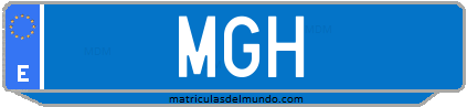 Matrícula de taxi MGH