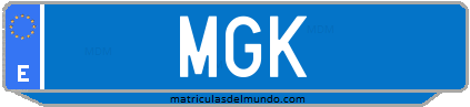 Matrícula de taxi MGK