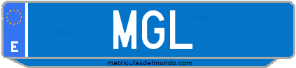 Matrícula de taxi MGL