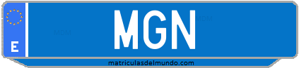 Matrícula de taxi MGN