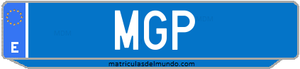 Matrícula de taxi MGP