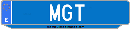Matrícula de taxi MGT