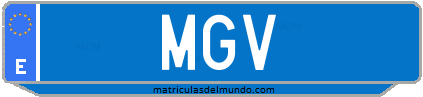 Matrícula de taxi MGV