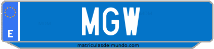 Matrícula de taxi MGW