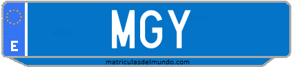 Matrícula de taxi MGY