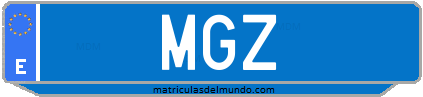 Matrícula de taxi MGZ