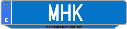 Matrícula de taxi MHK