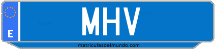 Matrícula de taxi MHV