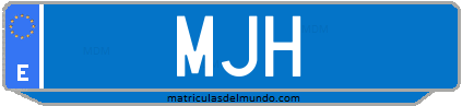 Matrícula de taxi MJH