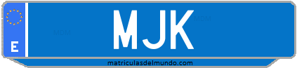 Matrícula de taxi MJK