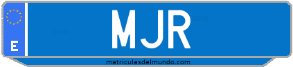 Matrícula de taxi MJR