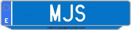 Matrícula de taxi MJS