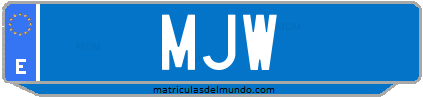 Matrícula de taxi MJW