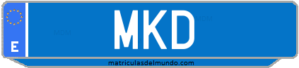 Matrícula de taxi MKD