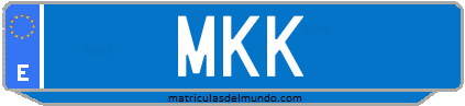 Matrícula de taxi MKK