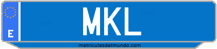 Matrícula de taxi MKL